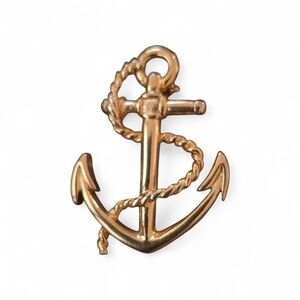 CAROLEE Vintage Signed Goldtone Anchor Pin